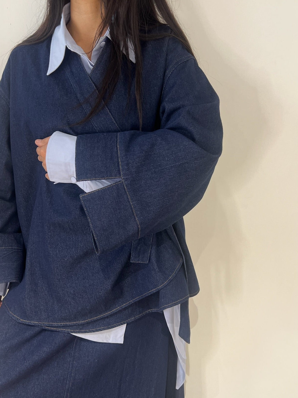 Ensemble kimono en jean 100% coton