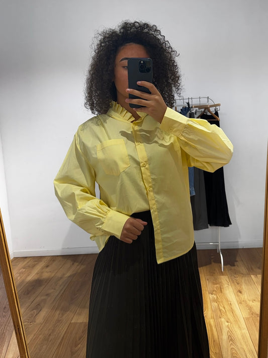 Chemise Classic Col Volanté – 100% Coton 2 Coloris