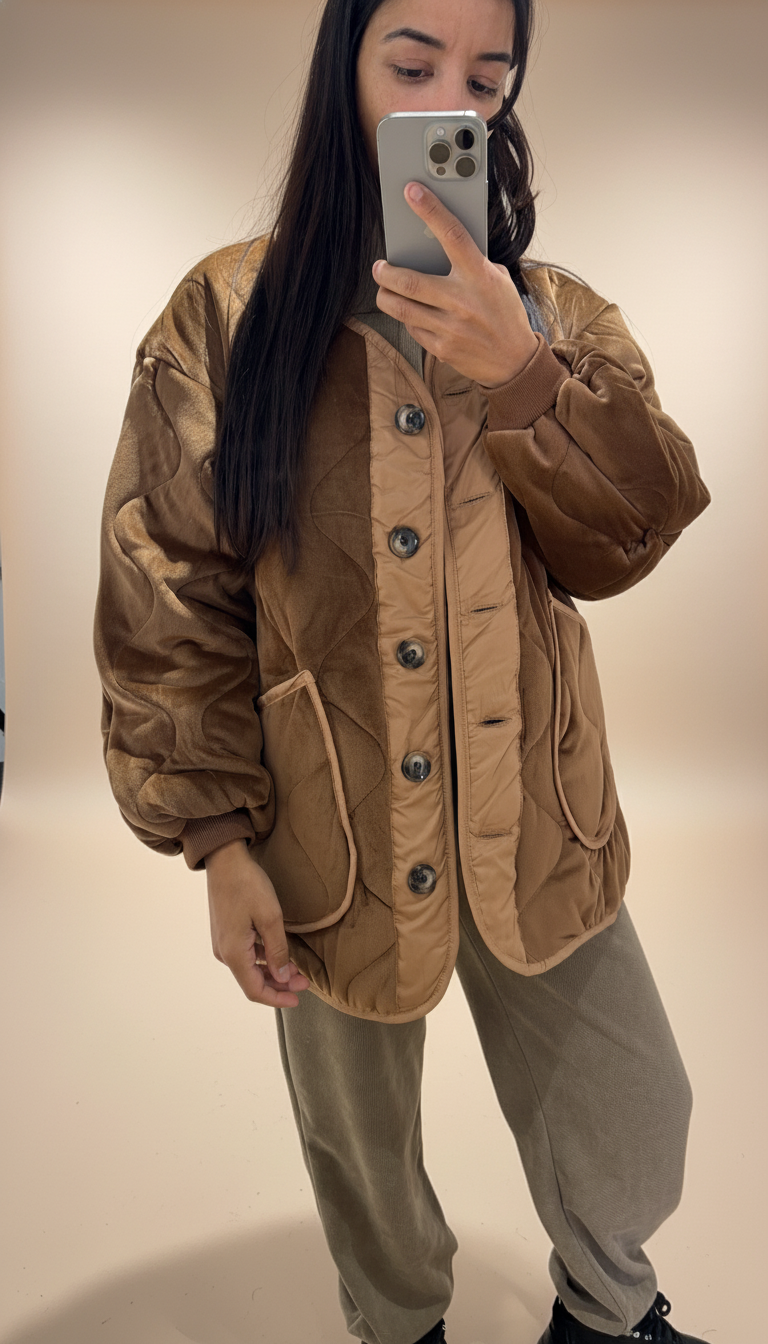 Veste Velour Matelassé