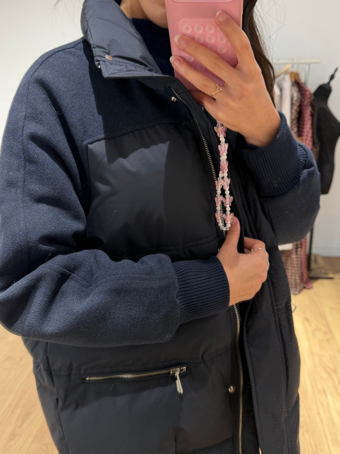 Doudoune bi matière