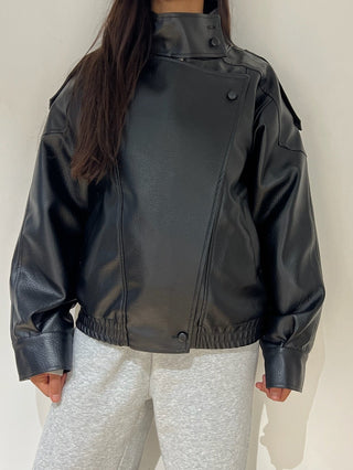 Veste effet cuir oversize femme look rock chic Zaza Kata Paris