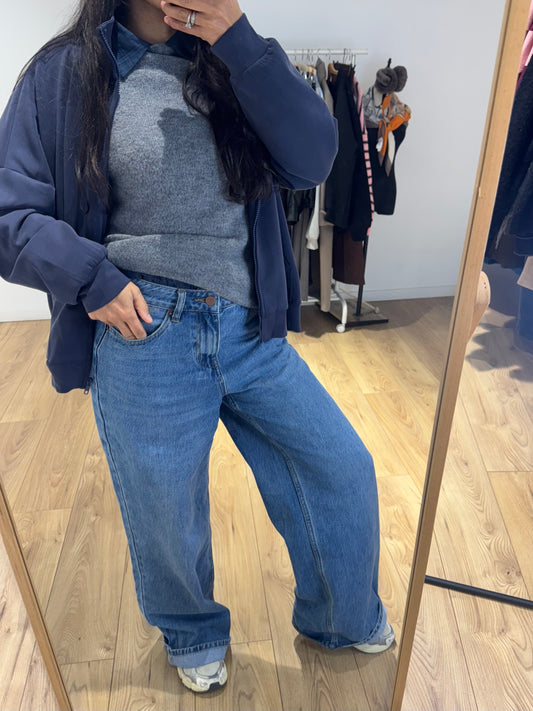 Jean large bleu