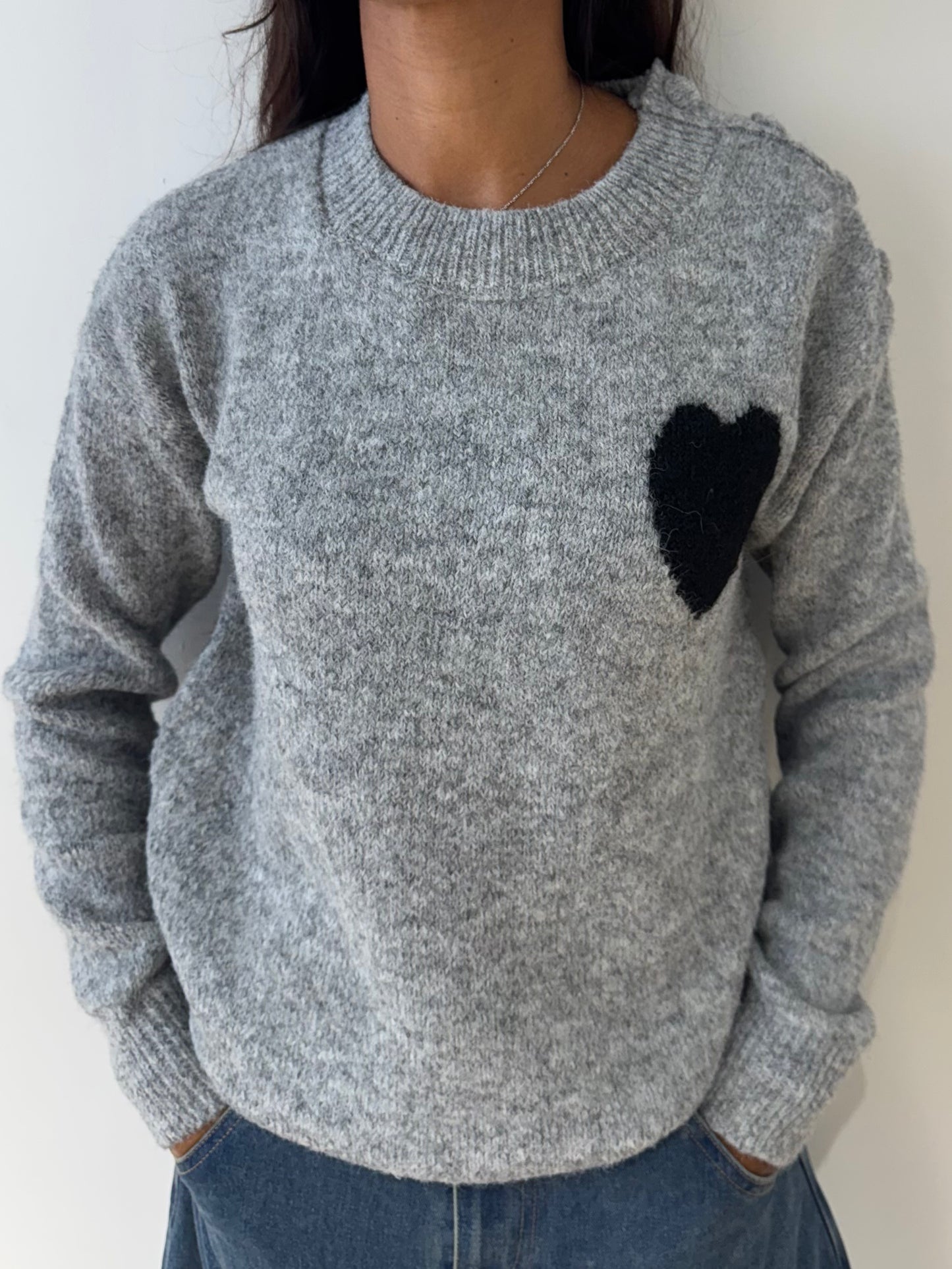 Pull cœur en Laine mélangé