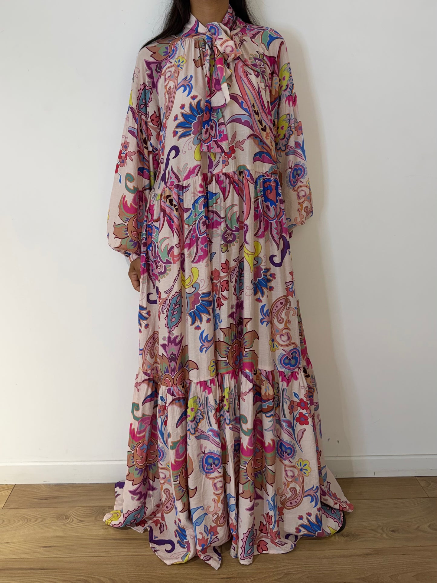 Robe Longue Fluide Imprimée Fleurie