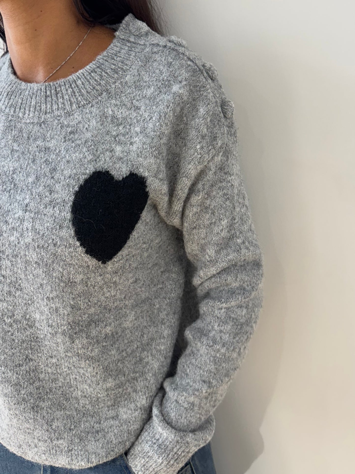 Pull cœur en Laine mélangé