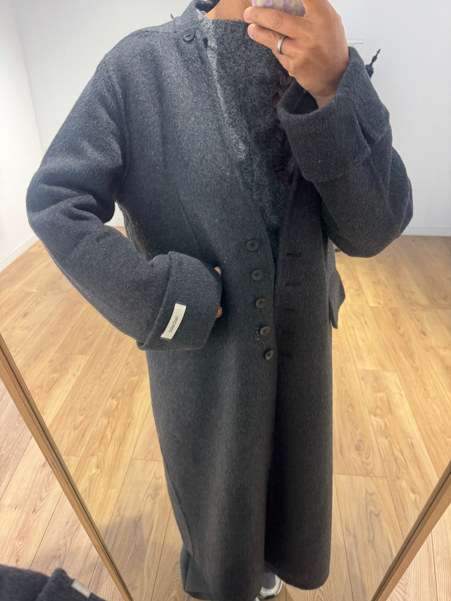 MANTEAU+ ÉCHARPE FAIT MAIN EN LAINE MÉLANGÉE 2- Coloris