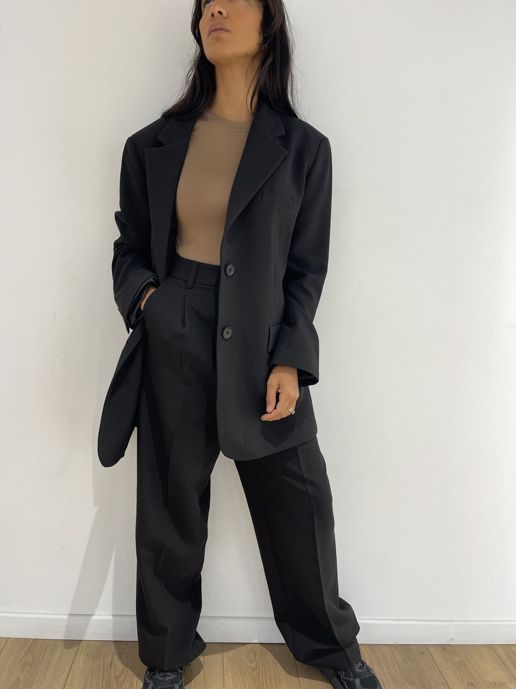 Blazer Oversize Noir pour Femme Style Chic S/M