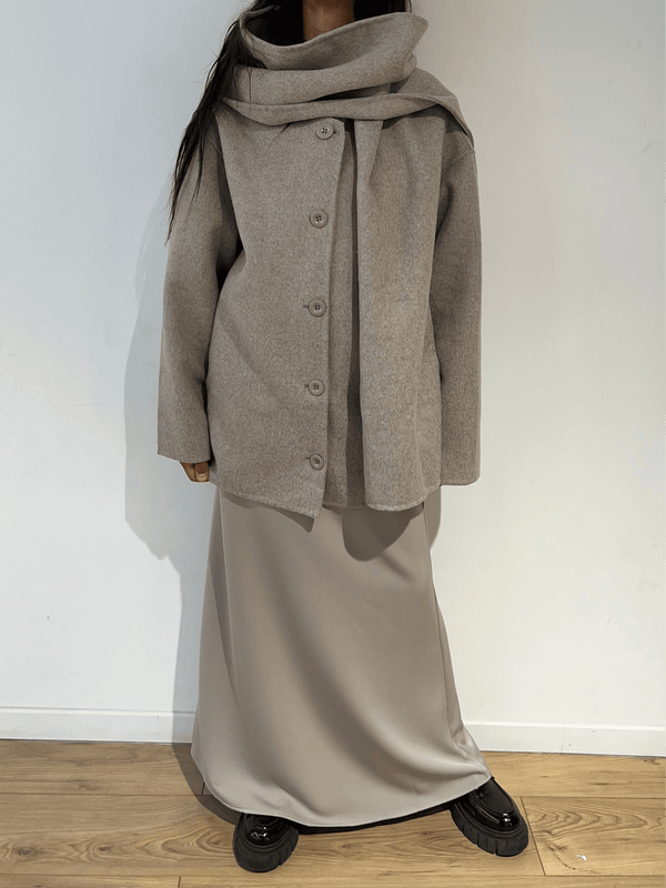 Comment Porter Echarpe Avec Capuche Manteau En Laine Femme Avec