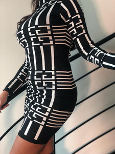 🔴Robes Davinci Noir/Blanc