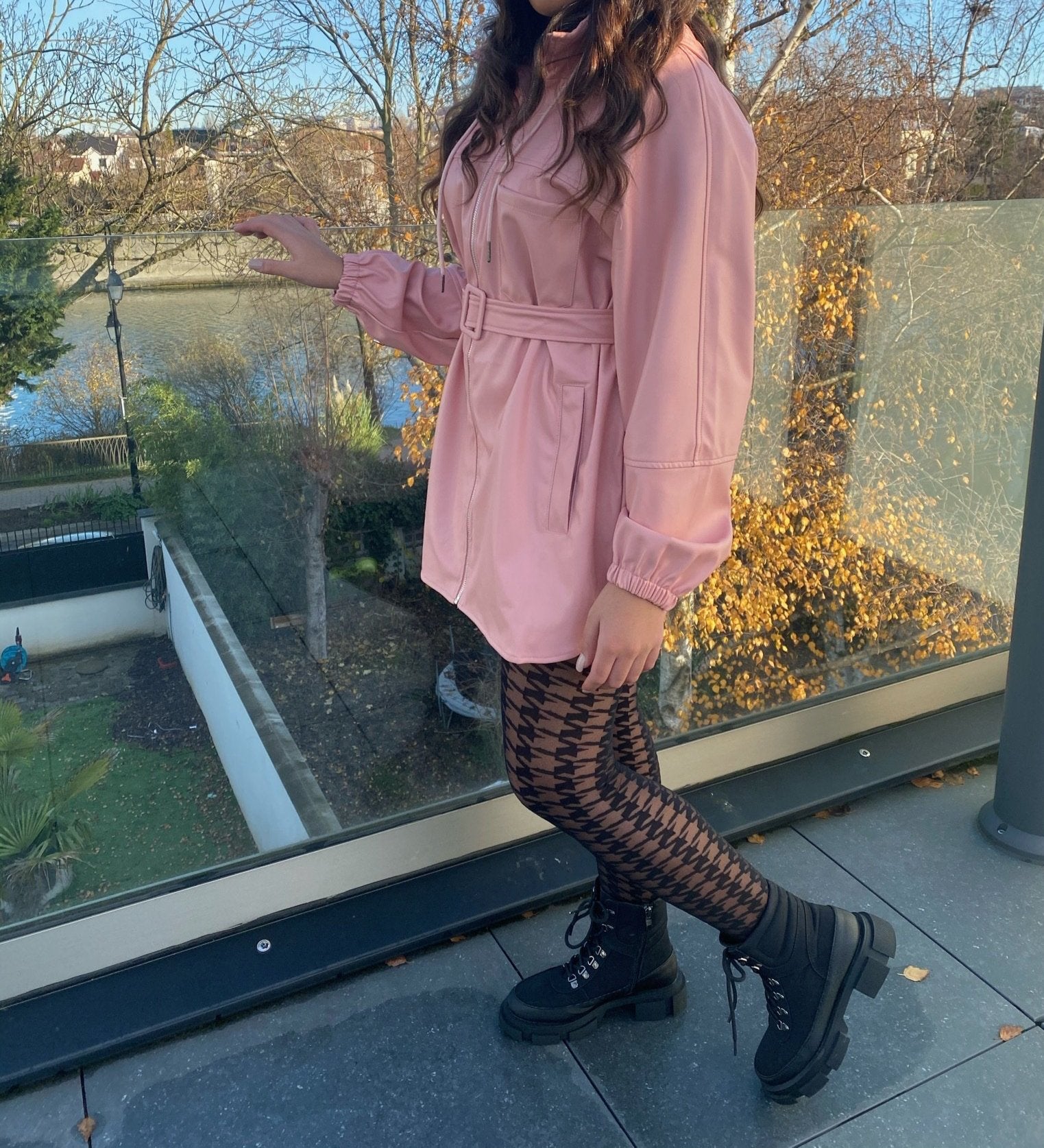 Veste robe sky rose