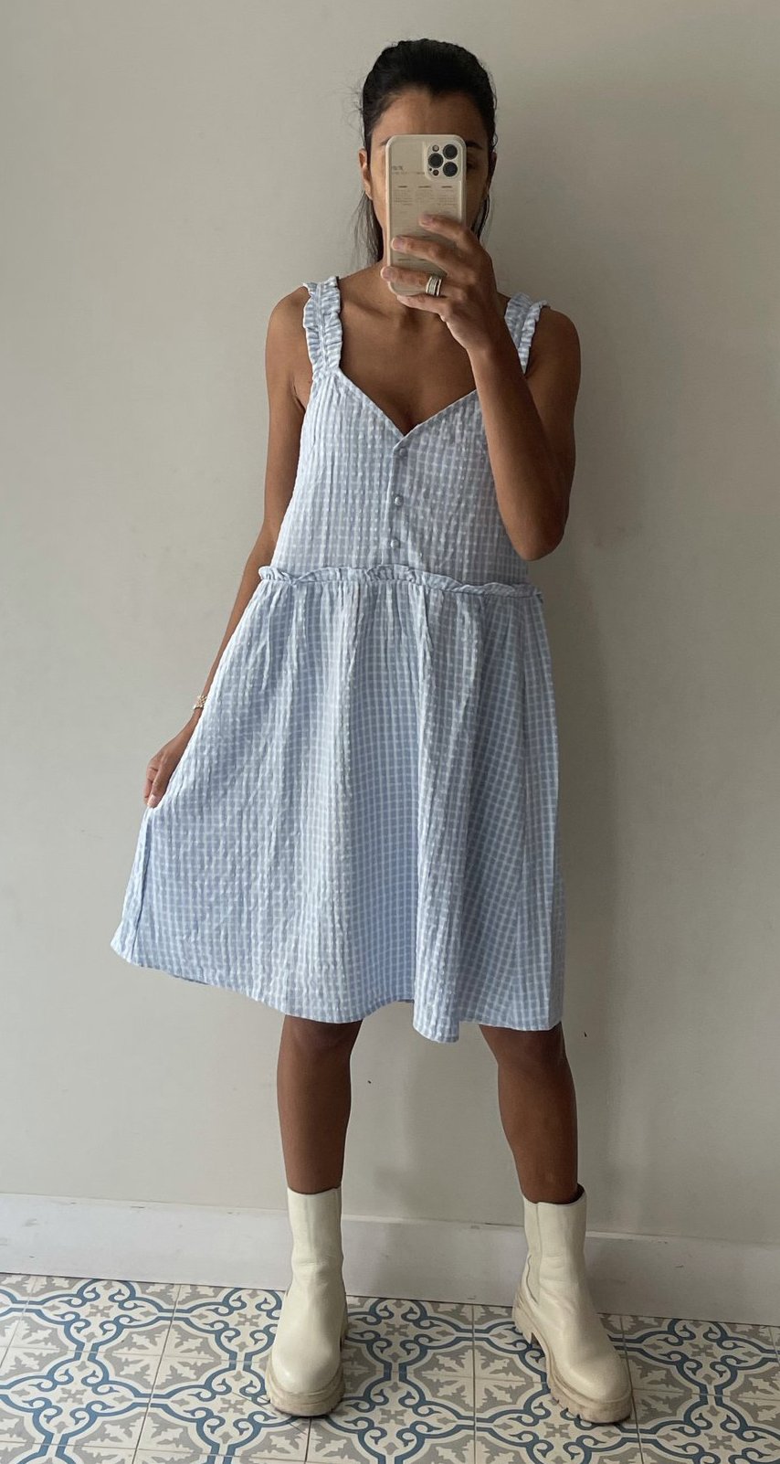 Robe à carreaux 100% coton -2 coloris-