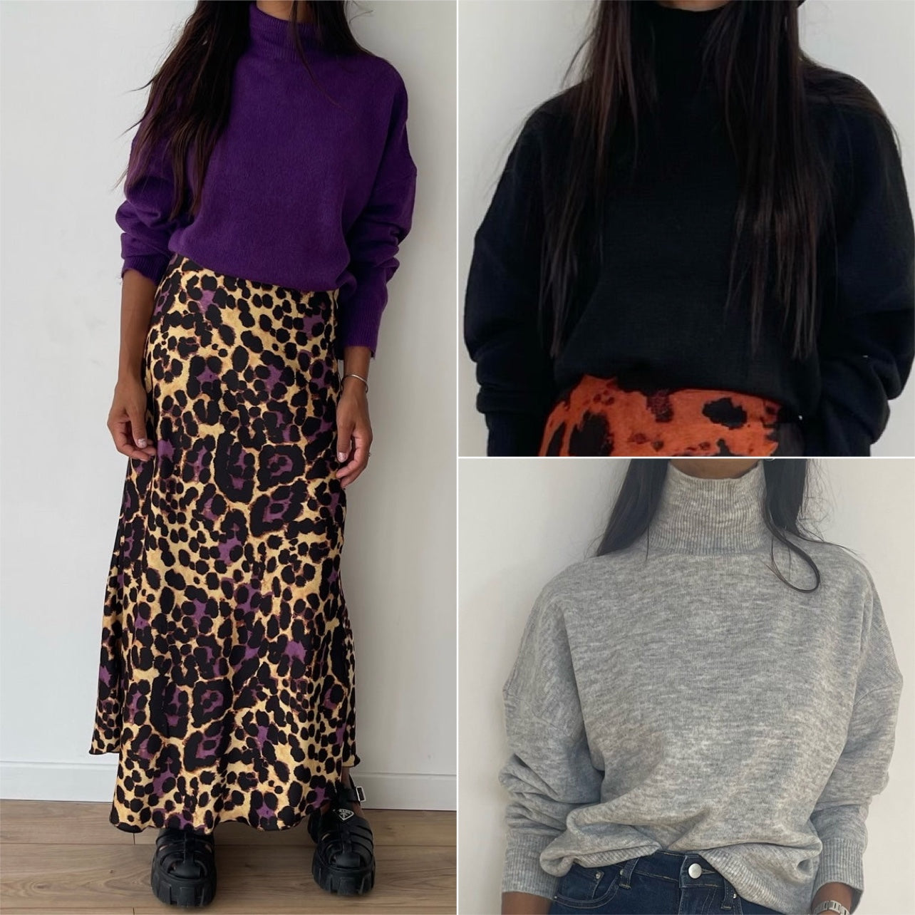 Pull Col roulé -3 Coloris