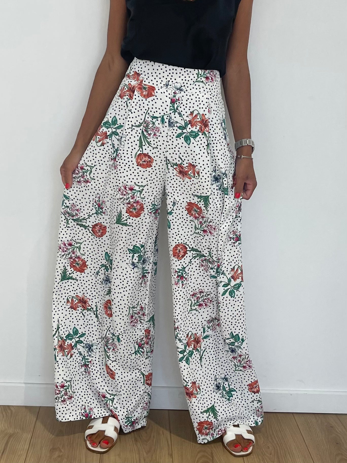 Pantalon Extra-Large Petit pois