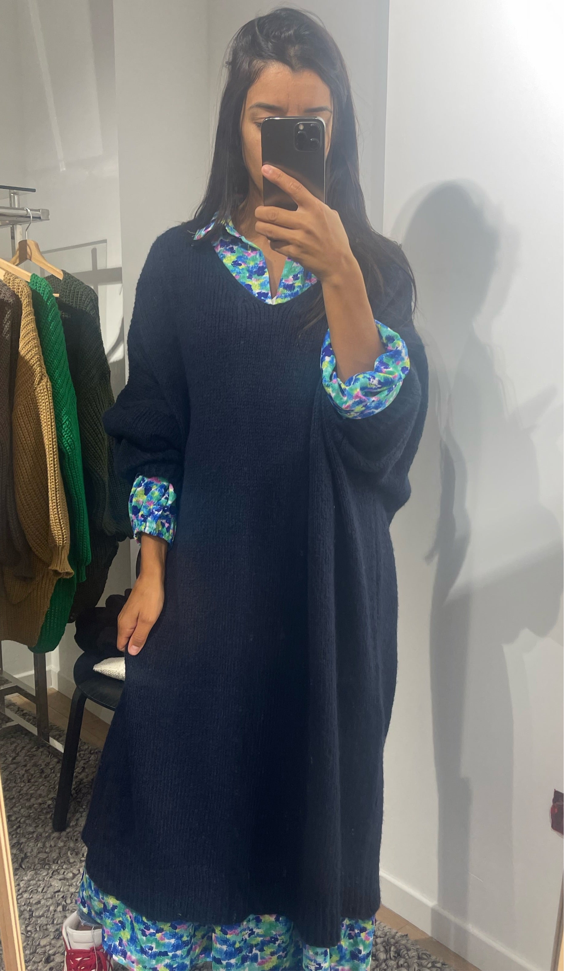 Robe Poncho Laine- 3 coloris