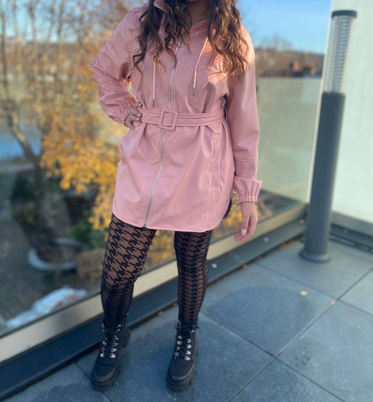 Veste robe sky rose