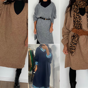 Robe Poncho Laine- 3 coloris